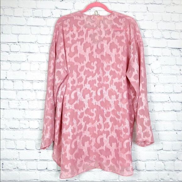 Vintage Sheer Floral Button Up Blouse - Picture 8 of 8